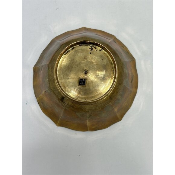 Vintage Small Brass Lotus Flower Bowl Trinket Jewelry Dish Candy Decor Home - Picture 3 of 7